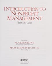 Tapa de Introduction to nonprofit management