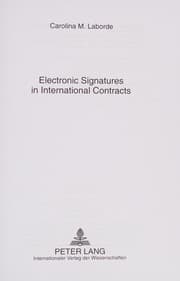 Tapa de Electronic signatures in international contracts