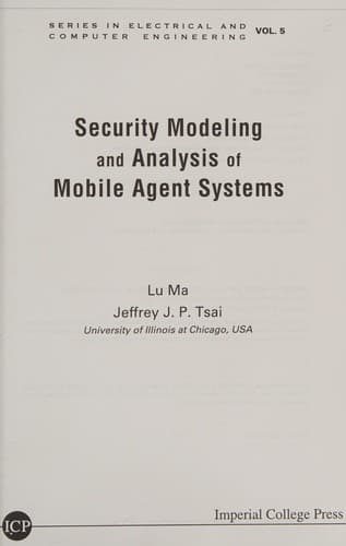 Tapa de Security modeling and analysis of mobile agent systems