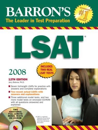 Tapa de Barron's LSAT 2008 with CD-ROM
