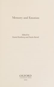 Tapa de Memory and emotion