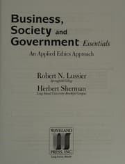 Tapa de Business, society and government essentials