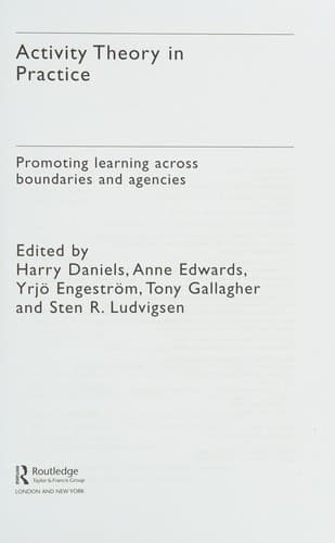 Tapa de Activity theory in practice