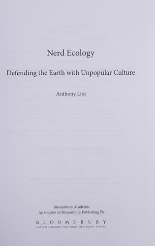 Tapa de Nerd Ecology