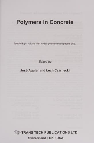 Tapa de Polymers in concrete