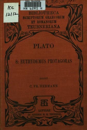 Tapa de Euthydemus Protagoras