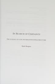Tapa de In Search of Certainty