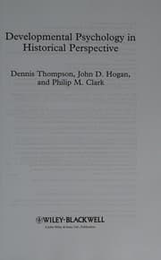 Tapa de Developmental psychology in historical perspective