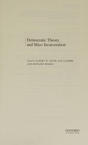 Tapa de Democratic Theory and Mass Incarceration
