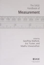 Tapa de The SAGE handbook of measurement