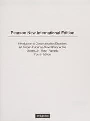 Tapa de Introduction to Communication Disorders : Pearson New International Edition