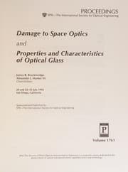 Tapa de Damage to space optics and properties and characteristics of optical glass