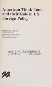 Tapa de American think-tanks and their role in US foreign policy