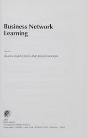 Tapa de Business network learning