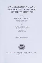Tapa de Understanding and preventing college student suicide