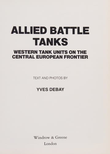 Tapa de Allied Battle Tanks