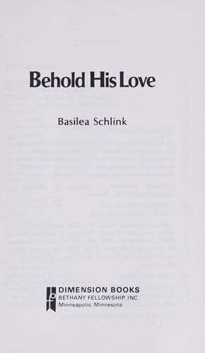 Tapa de Behold His love