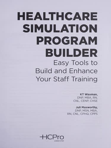 Tapa de Healthcare Simulation Program Builder