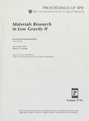 Tapa de Materials research in low gravity II