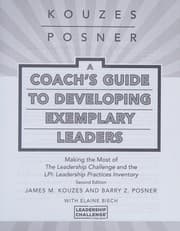 Tapa de Coach's Guide to Developing Exemplary Leaders