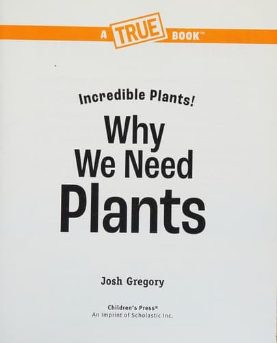 Tapa de Why We Need Plants