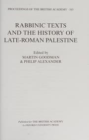 Tapa de Rabbinic texts and the history of late-Roman Palestine