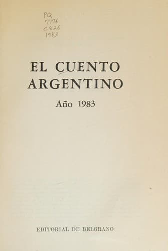 Tapa de El Cuento argentino