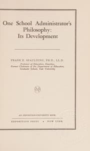 Tapa de One school administrator's philosophy: its development