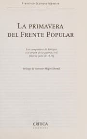 Tapa de La primavera del Frente Popular