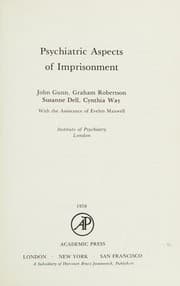 Tapa de Psychiatric aspects of imprisonment