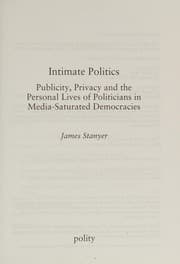Tapa de Intimate politics