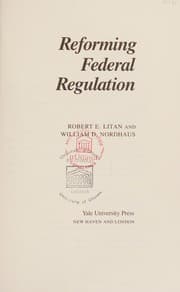 Tapa de Reforming Federal regulation