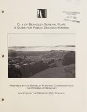 Tapa de City of Berkeley general plan