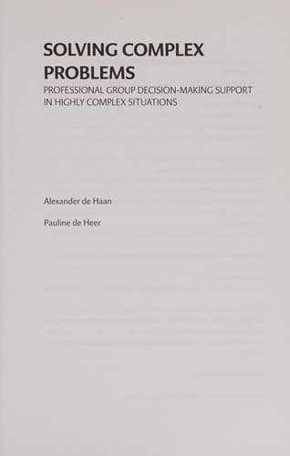 Tapa de Solving complex problems