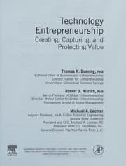 Tapa de Technology entrepreneurship