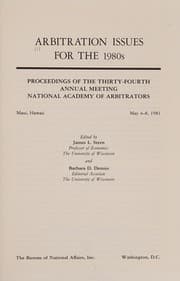 Tapa de Arbitration issues for the 1980s