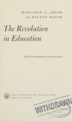 Tapa de The revolution in education
