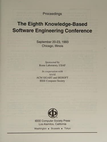 Tapa de Knowledge-Based Software Engineering Conference