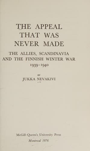 Tapa de The appeal that was never made