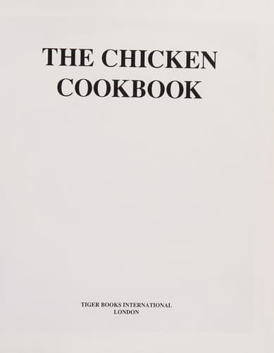 Tapa de The chicken cookbook