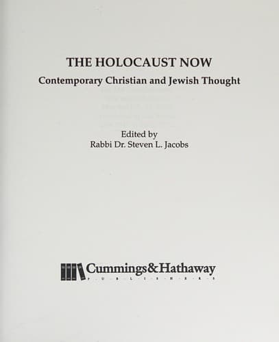 Tapa de The Holocaust now