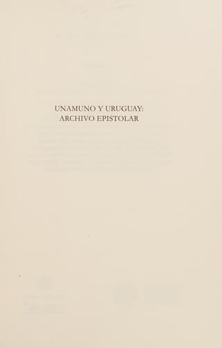 Tapa de Unamuno y Uruguay