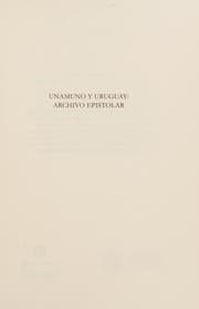 Tapa de Unamuno y Uruguay
