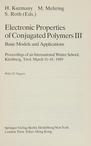 Tapa de Electronic properties of conjugated polymers III