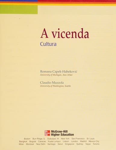 Tapa de A vicenda