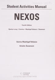 Tapa de Student Workbook for Long/ Carreira/Velasco/Swanson's Nexos, 4th