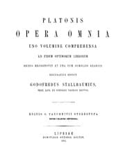 Tapa de Platonis opera omnia uno volumine comprehensa ad fidem optimorum librorum denuo recognovit et una cum scholiis graecis