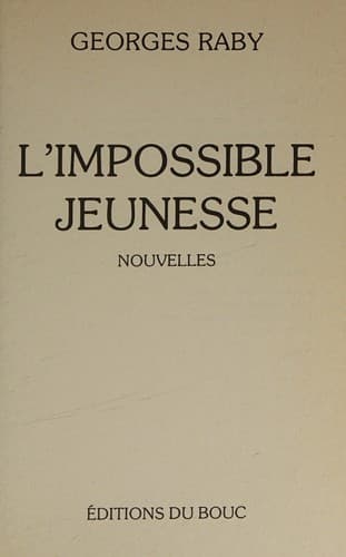Tapa de L' impossible jeunesse
