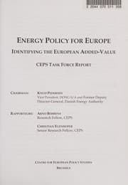Tapa de Energy Policy for Europe