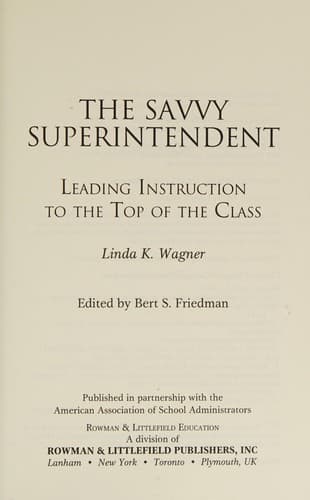 Tapa de The savvy superintendent